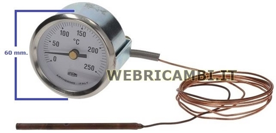 Picture of Cod. CO554006 - TELETERMOMETRO BIANCO D.52 mm. 0-250°C.