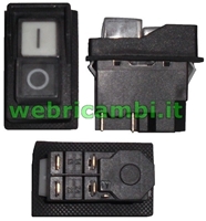 IMMAGINE DI Cod. 82602 - PULSANTIERA O-I BIANCO-NERA 16A 250V
